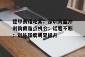 关于德甲赛程吃紧；深圳男篮冲刺阶段造点机会；话题不断；训练强度明显提升的信息-九游会登陆